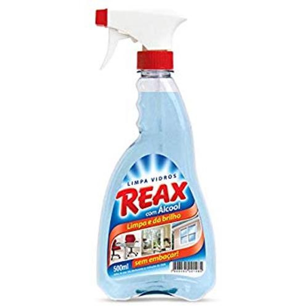 LIMPA VIDROS C/ ALCOOL CONJUNTO 500ML REAX