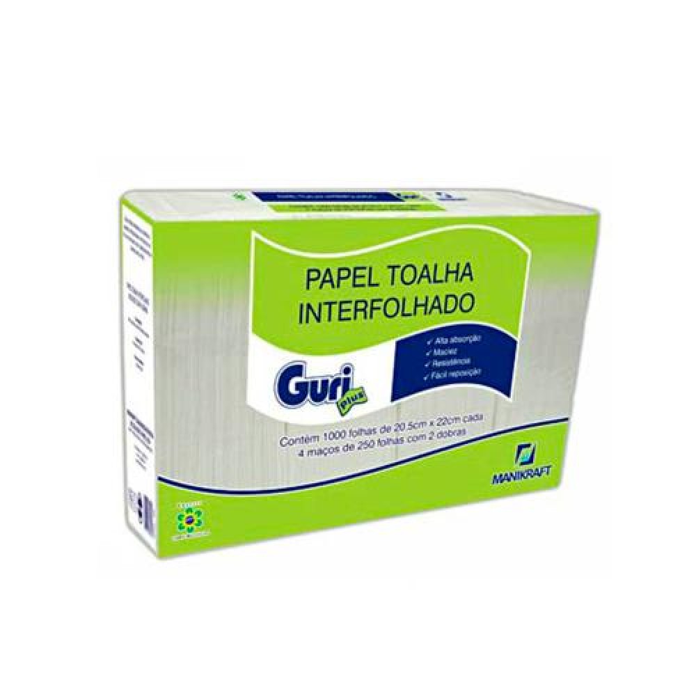 PAPEL TOALHA 2 DOBRAS GURI C/1000