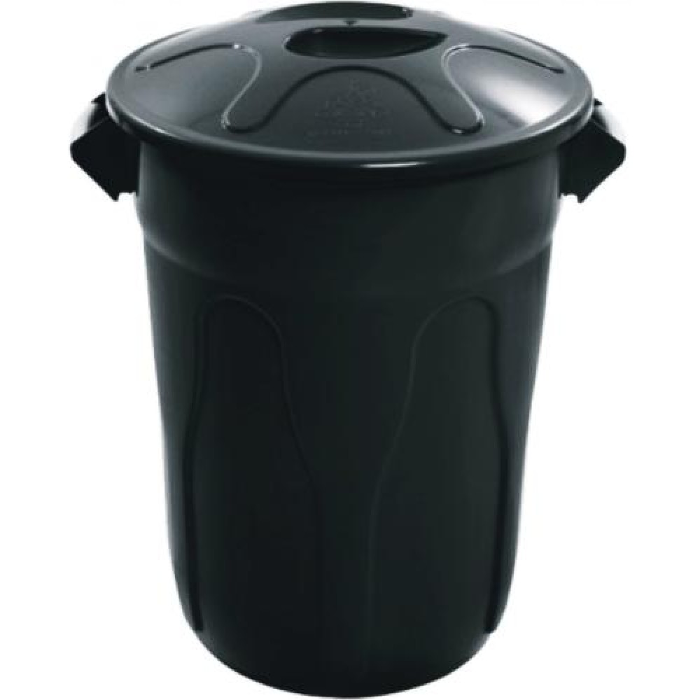LIXEIRA PLASTICA C/ TAMPA PRETA 40L JSN