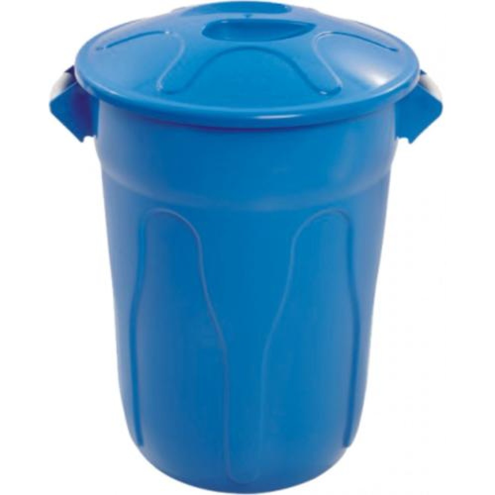 LIXEIRA PLASTICA C/ TAMPA AZUL 40L JSN