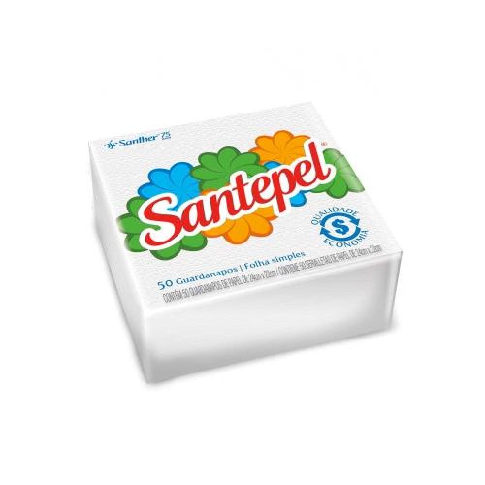 GUARDANAPO FOLHA SIMPLES 24 X 22CM SANTEPEL