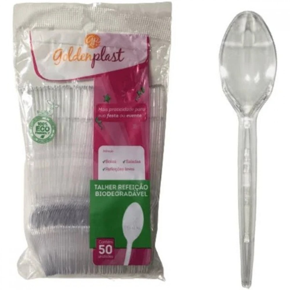 COLHER REFEIÇAO CRISTAL GOLDENPLAST C/50 REF.PK