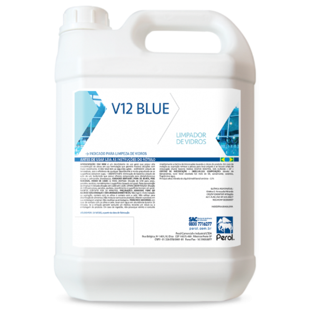 LIMPA VIDROS V12 BLUE 5L PEROL