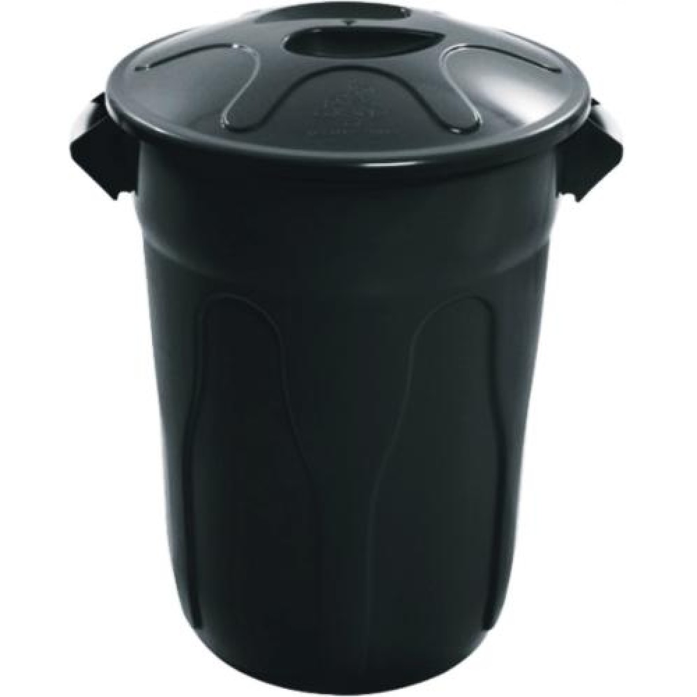 LIXEIRA PLASTICA C/ TAMPA PRETA 60L JSN