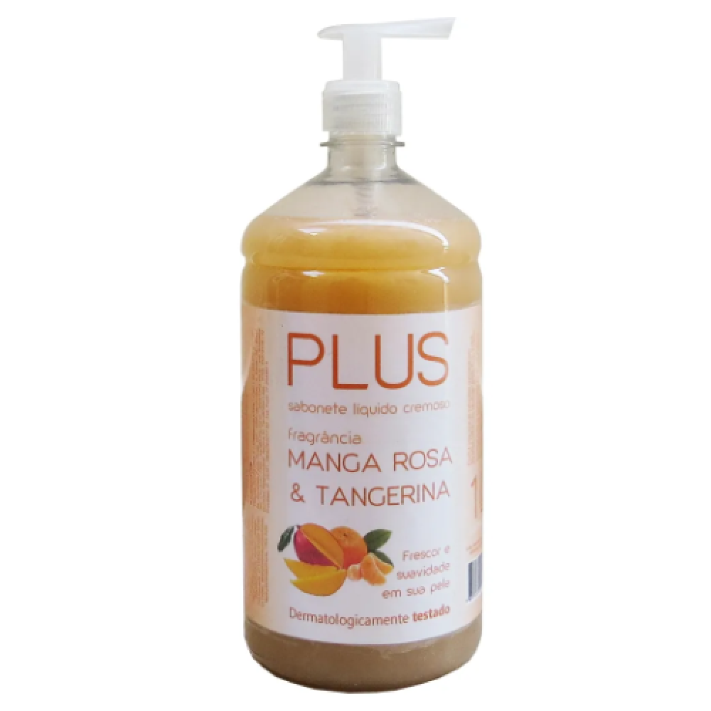 SABONETE LIQUIDO MANGA ROSA E TANGERINA 1L PLUS