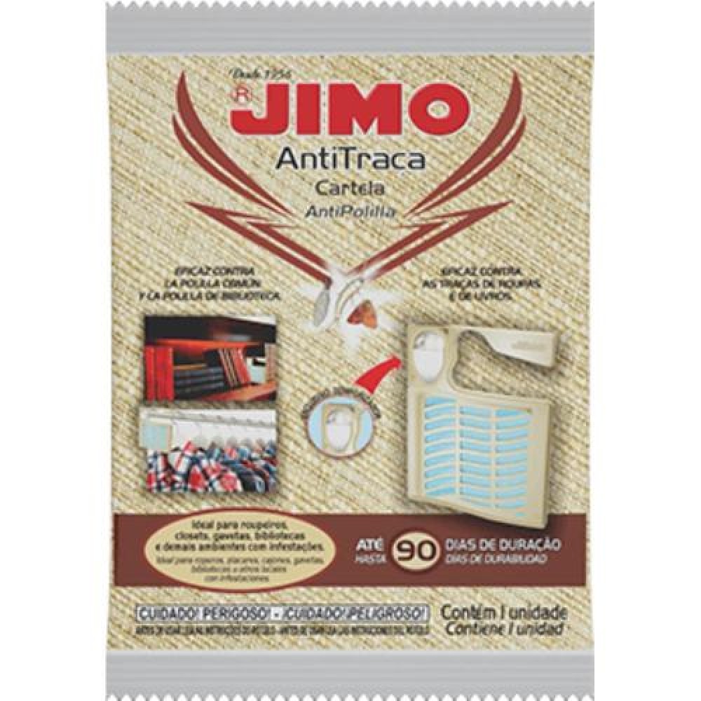 INSETICIDA ANTI TRAÇA CARTELA JIMO