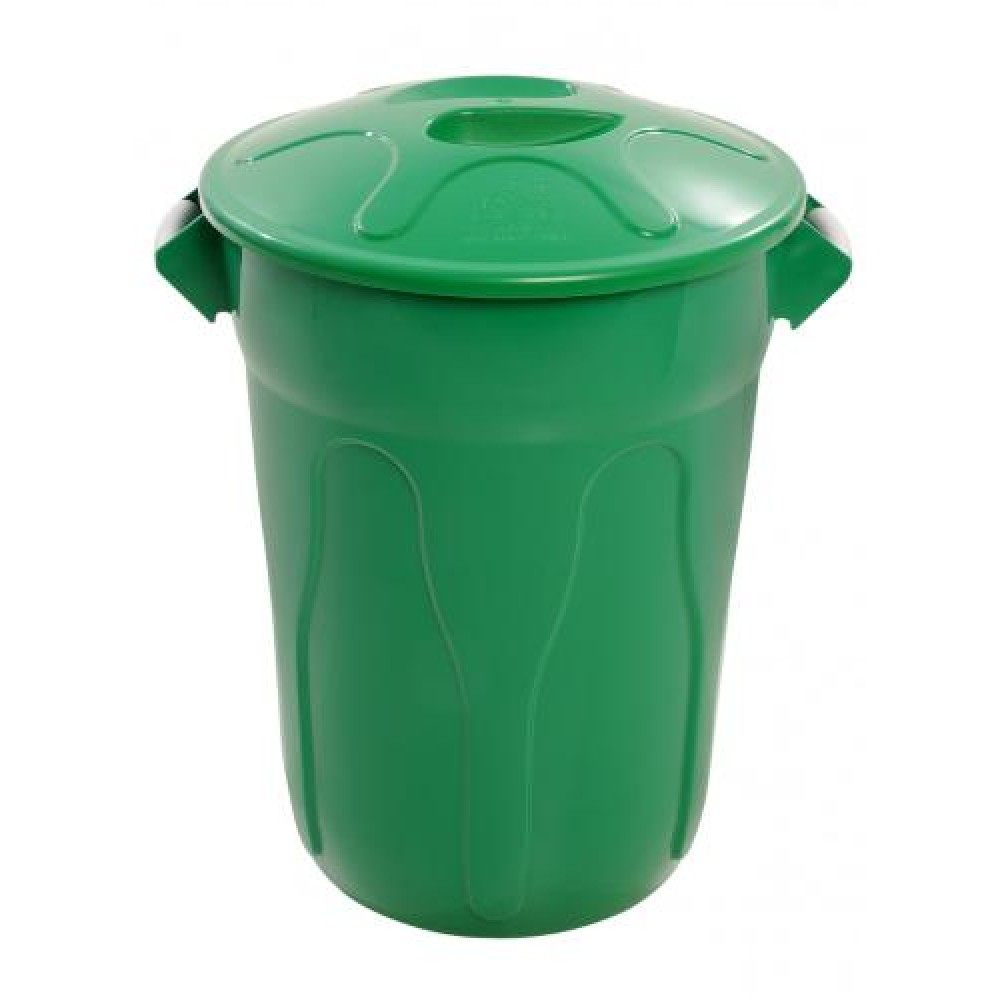 LIXEIRA PLASTICA C/ TAMPA VERDE 60L JSN