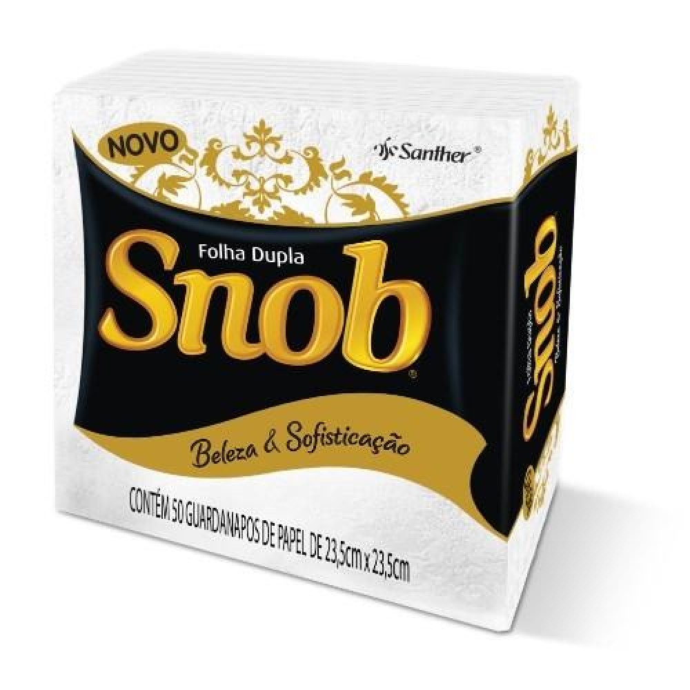 GUARDANAPO FOLHA DUPLA PEQUENO 23,5 X 23,5CM SNOB