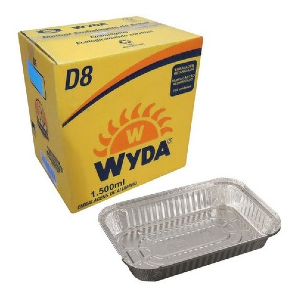 EMBALAGEM ALUMINIO 1500ML WYDA C/100 REF.D8