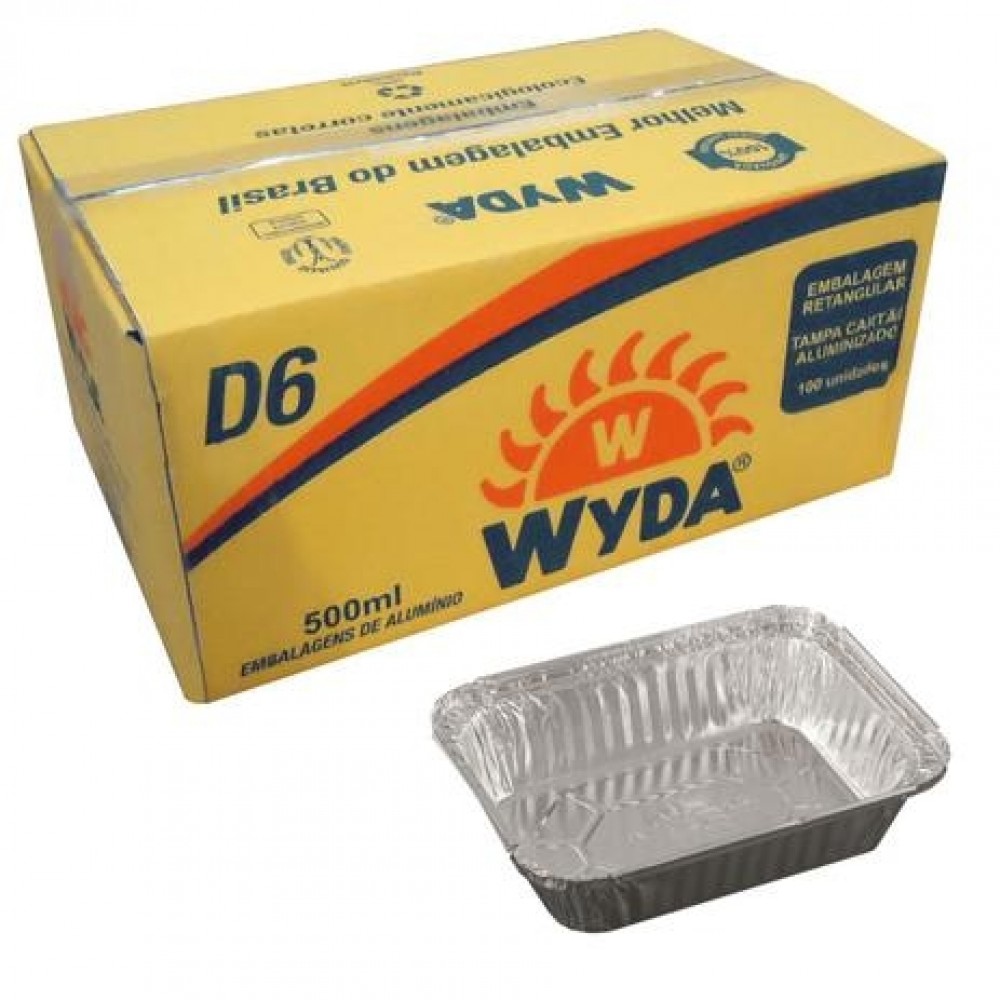 EMBALAGEM ALUMINIO 500ML WYDA C/100 REF.D6