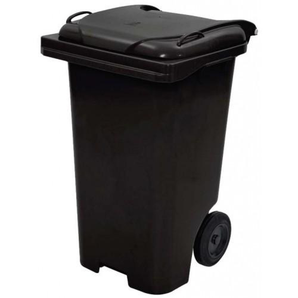 CONTEINER PLASTICO  C/ RODAS PRETO 120L JSN