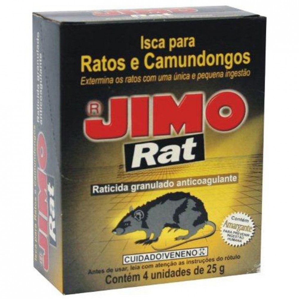 INSETICIDA RATICIDA GRANULADO 25G JIMO C/04