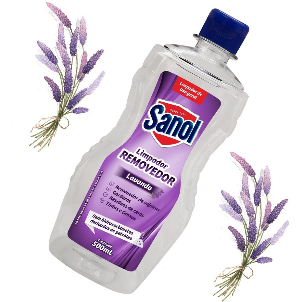 LIMPADOR REMOVEDOR LAVANDA 500ML SANOL