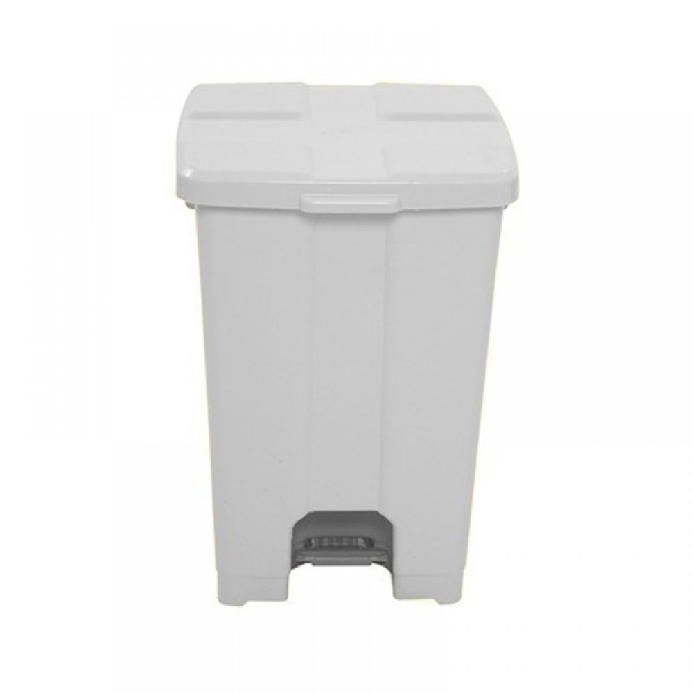 LIXEIRA PLASTICA C/ PEDAL BRANCA 30L JSN