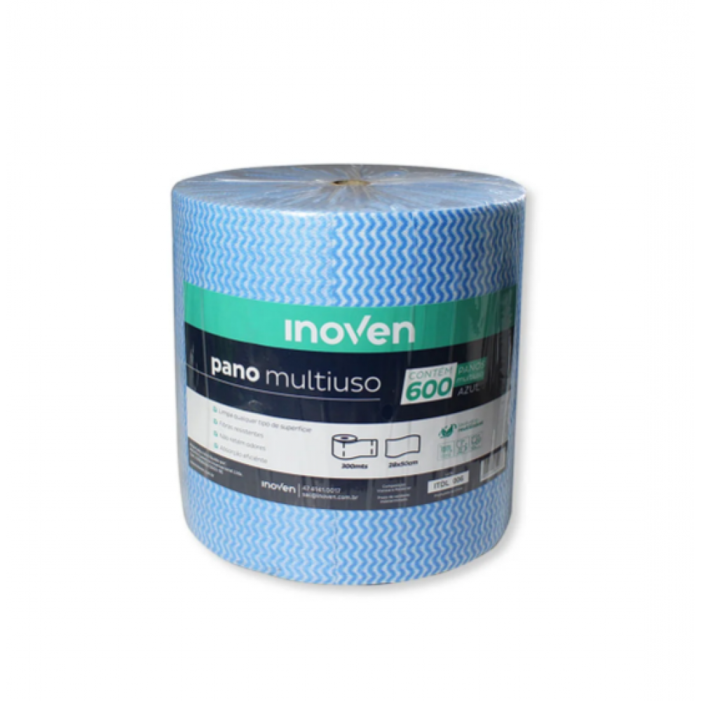 PANO MULTIUSO BOBINA AZUL 300M INOVEN C/600