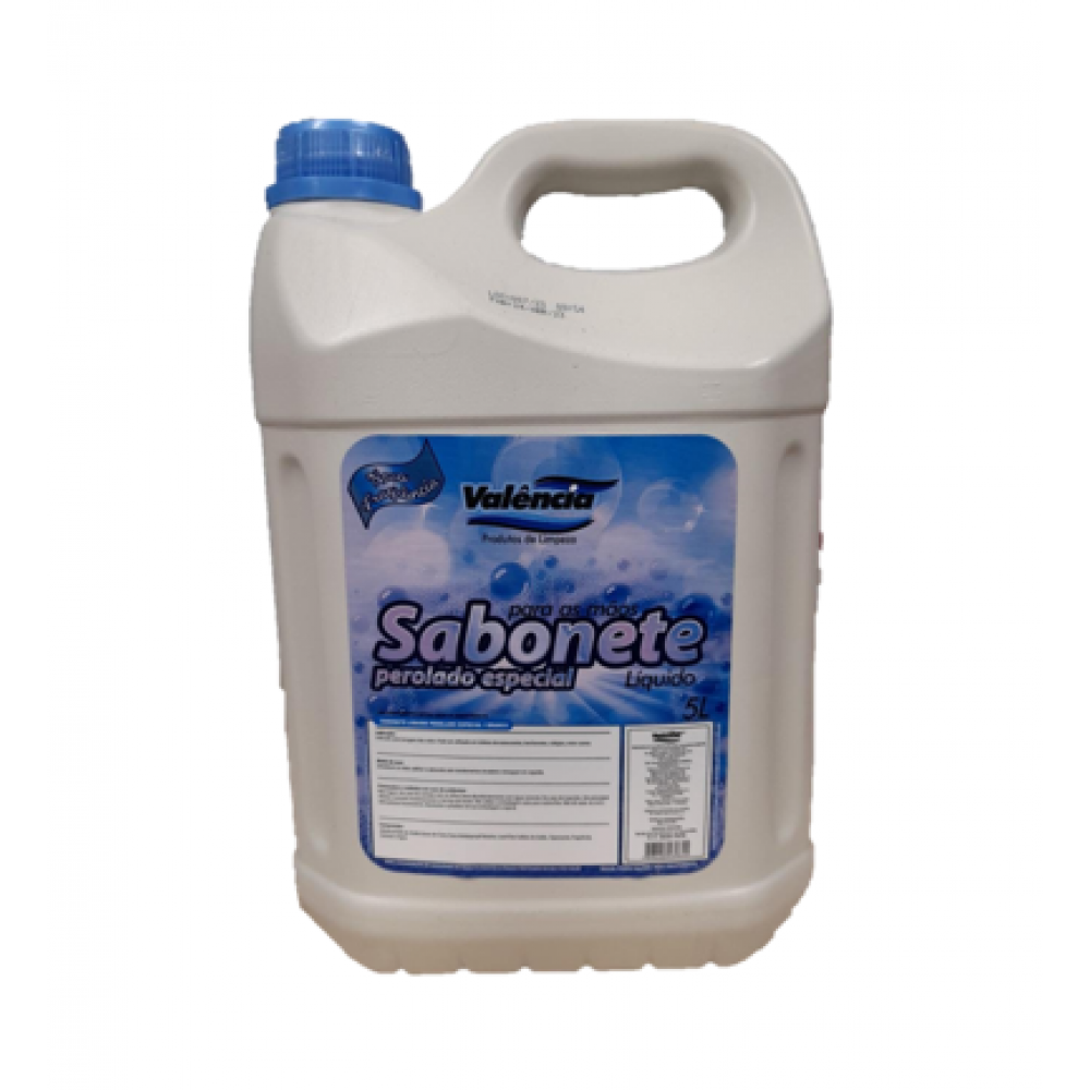 SABONETE LIQUIDO PEROLADO BRANCO 5L VALENCIA
