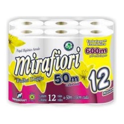 PAPEL HIGIENICO 50M MIRAFIORI C/12