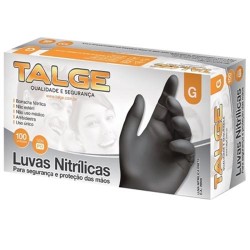 LUVA NITRILICA S/ PO PRETA GRANDE TALGE