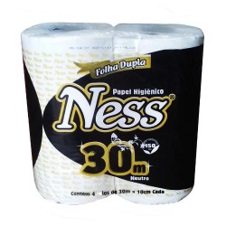PAPEL HIGIENICO FOLHA DUPLA NESS C/04