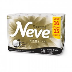 PAPEL HIGIENICO FOLHA TRIPLA SUPREME NEVE 20M C/16