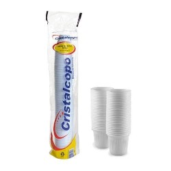 COPO DESCARTAVEL BRANCO 80ML CRISTALCOPO C/100