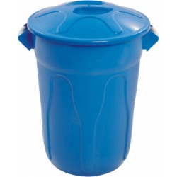 LIXEIRA PLASTICA C/ TAMPA AZUL 100L JSN