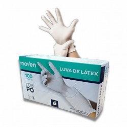 LUVA LATEX C/ PO GRANDE INOVEN C/100