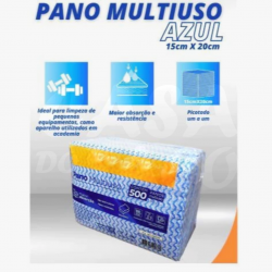 PANO MULTIUSO  15 X 20CM AZUL INOVEN C/500