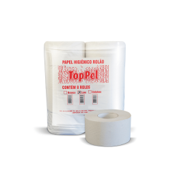 PAPEL HIGIENICO ROLAO LUXO 300M TOP PEL C/08